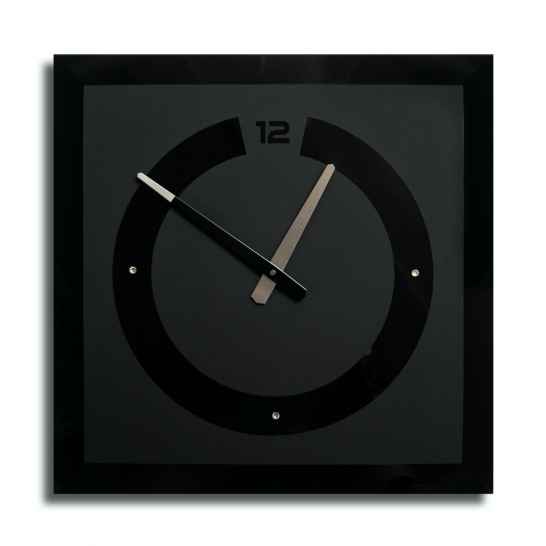 Часы настенные интерьерные Facet-1 Sklo+Glas черный 